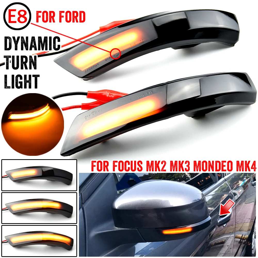 

Dynamic Blinker For Ford Focus 2 MK2 Focus 3 MK3 3.5 Mondeo MK4 LED Turn Signal flowing Mirror light Repeater Blinker