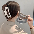 Женские прямоугольные матовые заколки, акриловые заколки-крабы, аксессуары для волос, заколки для волос, шпильки для волос, модель FJ05