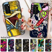 cartoon colorful pattern soft phone cover for huawei p9 10 20 30 40 p smart 20lite 2019 p30 lite pro p9 lite 2017 p 40 pro