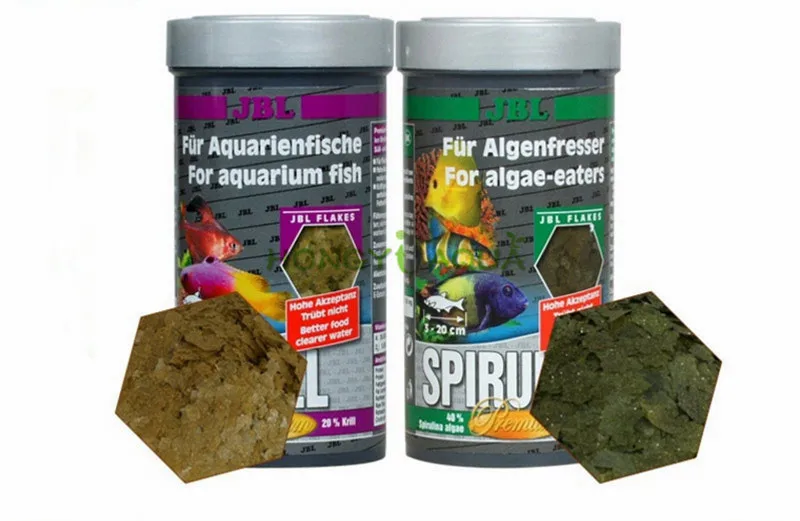 

JBL Antarctic krill slices Garlic Spirulina Vegetarian Slice Fresh sea fish food Fish tank fish feed Aquarium supplies 250ml