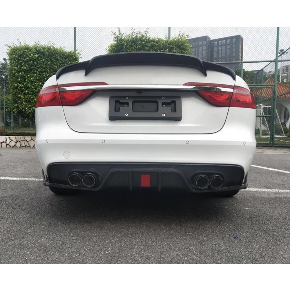 Диффузор для заднего бампера из углеродного волокна спойлер Jaguar XE XFL Standard 2016 2019 со
