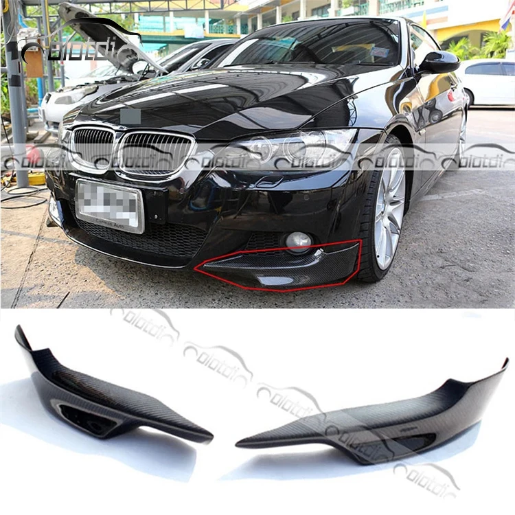 P Style Front Bumper Lip Carbon Fiber Side Rocker Winglet Splitters Flaps for BMW 3 Series E92 M Tech 2008+