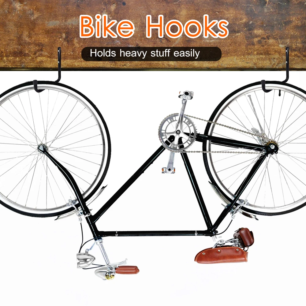 

6 PCS Heavy Duty Garage Hooks Storage Utility Hooks Wall Mounted Kayak Hooks Hangers Organizer with Screws and Wall Anchors