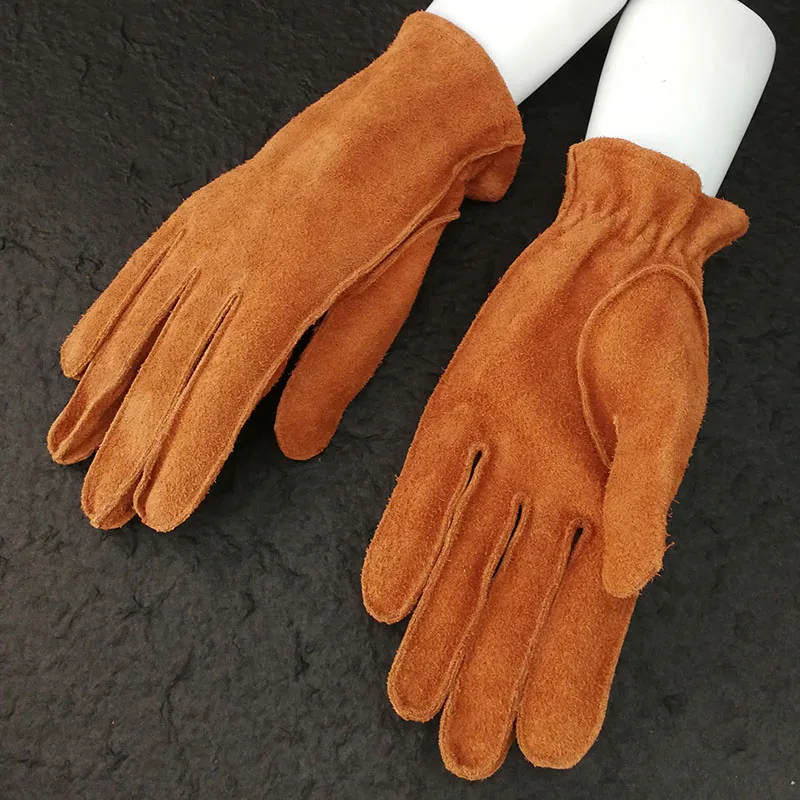 Мужские осенне-зимние перчатки из натуральной кожи caw, мужские Нескользящие износостойкие мотоциклетные перчатки для вождения R583
