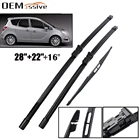 Стеклоочистители ветрового стекла для Opel Meriva B, 3 шт., 28, 22, 16 дюймов, передние и задние стеклоочистители для Opel Meriva B 2010, 2011, 2012, 2013, 2014, 2015, 2016, 2017