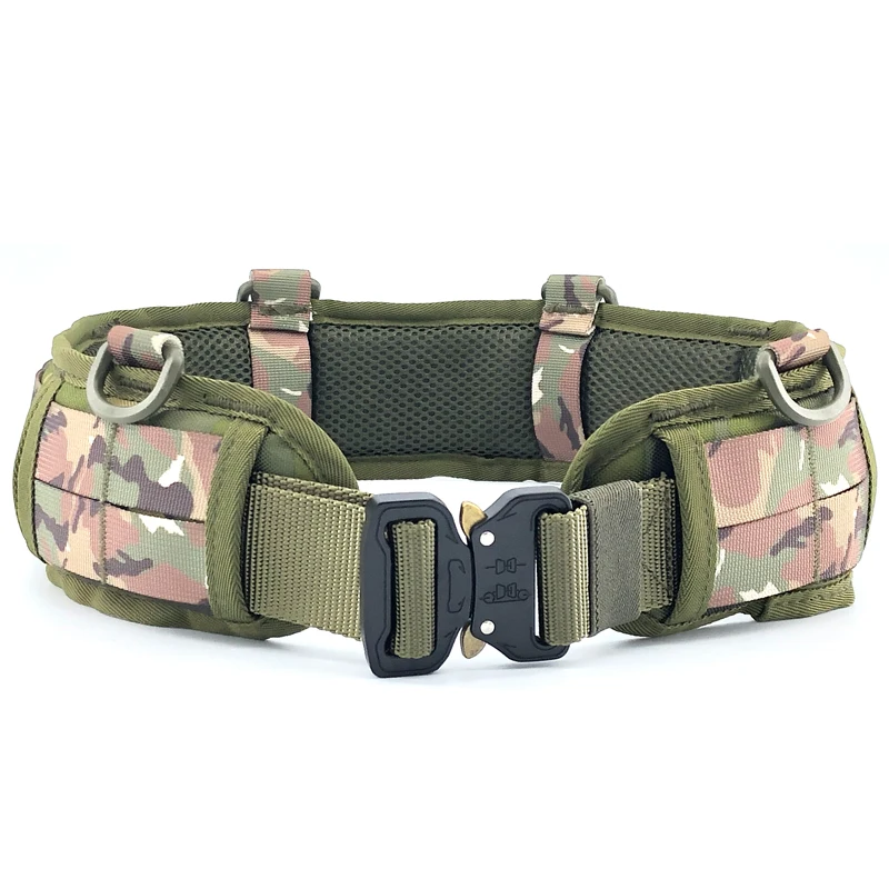 

Тактический ремень с мягкой подкладкой, военный армейский, для стрельбы, страйкбола, боевое тренировочное оборудование, CS Камуфляжный аксе...