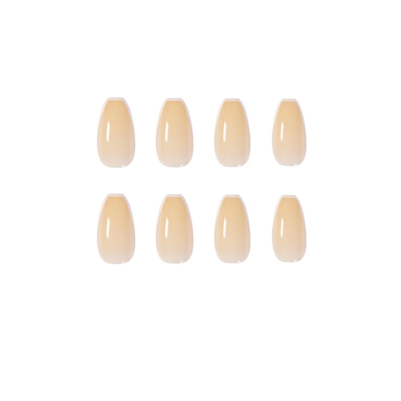 

2021 ins the latest popular French cream jade short ballet soft nail wear manicure finished False Nail Manicure patch waterproof
