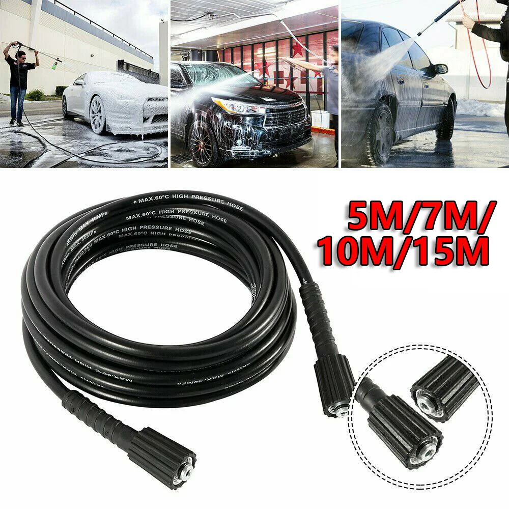 

5/16 Inch High Pressure Washer Hose 5800 PSI Flexible Two Heads Washing