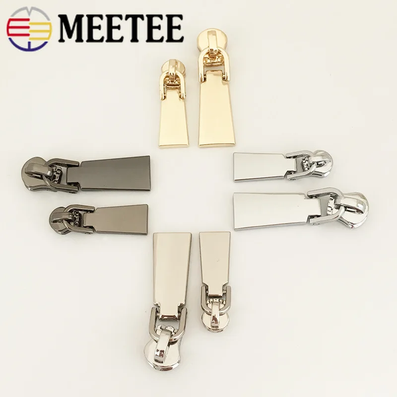 10 шт. Съемные Металлические слайдеры Meetee 3 #5 # для металлических молний пружинный