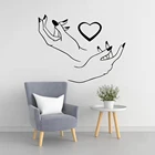 Наклейка на стену для маникюра, виниловая декоративная наклейка для салона красоты, домашний декор