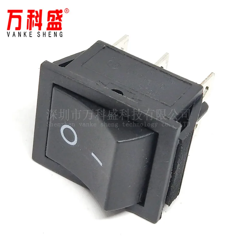 Двухполюсный кулисный переключатель KCD4 202 черный 6 футов 2 шестерни KCD2 питания 16A