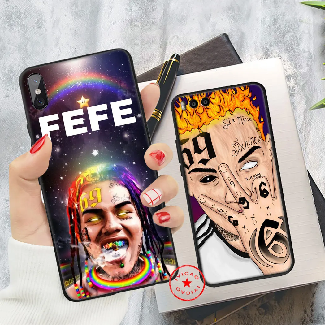 Мягкий чехол Tekashi69 6ix9ine с мультяшным рисунком для Xiaomi Mi 10 9 8 A3 A2 9T Pro Lite SE A1 CC9 CC9E 5X 6X |