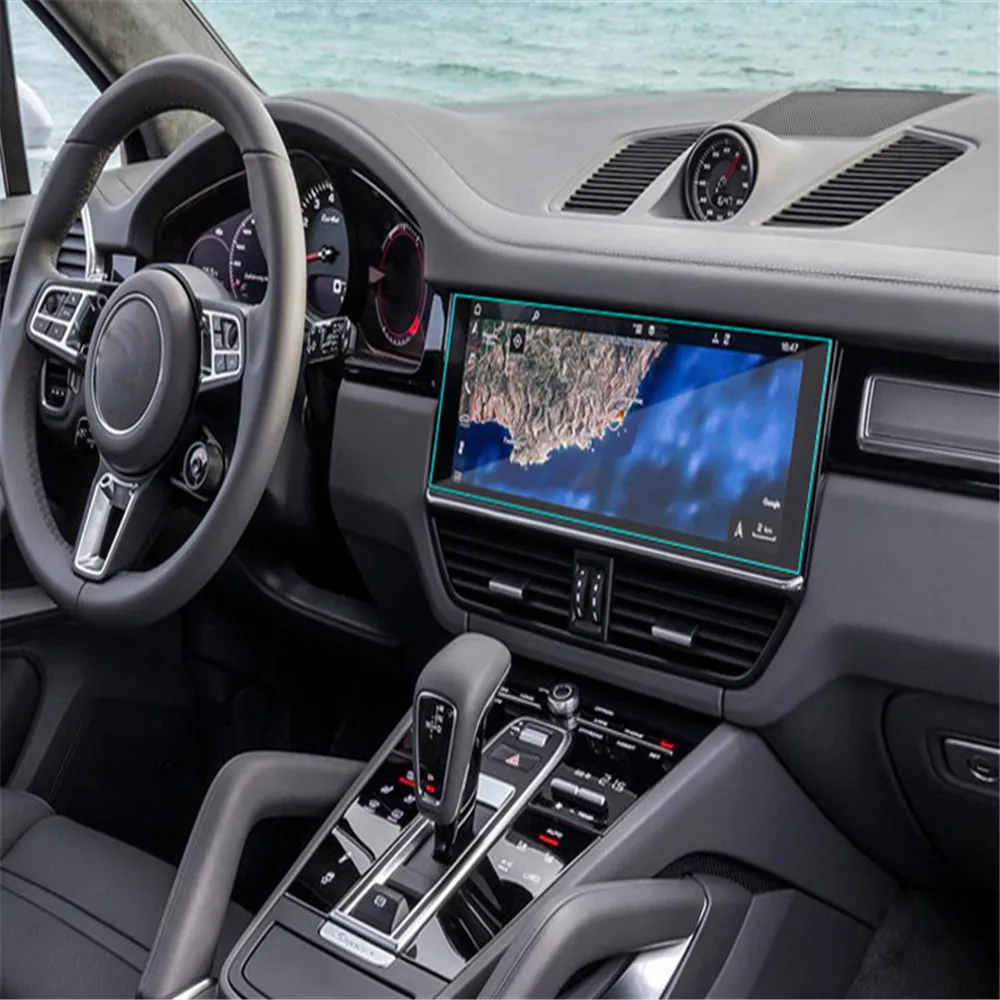 For Porsche Cayenne 3rd Gen 2019 GPS Navigation Tempered Glass Screen Protector Cover Protective Film scratch-resistant film | Автомобили