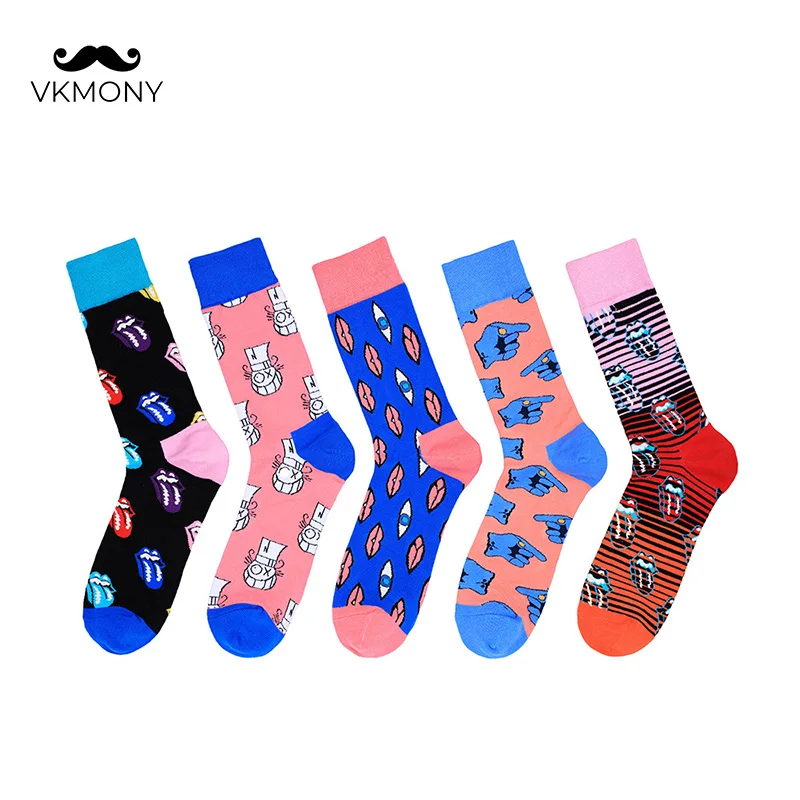 Мужские хлопковые носки мужские для личных выражений модные больших размеров INS