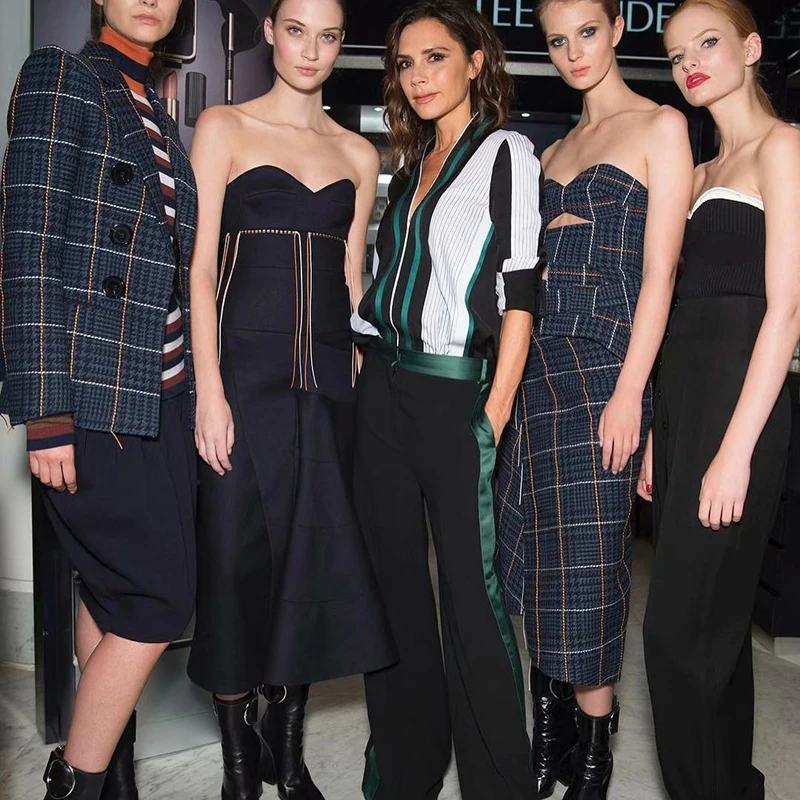 

Victoria Beckham Same Spring Fashion Party 2020 High Quality Women'S Sports Suit Casual Jacket Long Pants Commute Two Piece Set