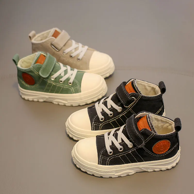 

Babaya Children's Canvas Shoes High-top Boys Shoes Girls Cloth Shoes Kids Casual Shoes 2020 Spring New Fashion Girls Sneakers