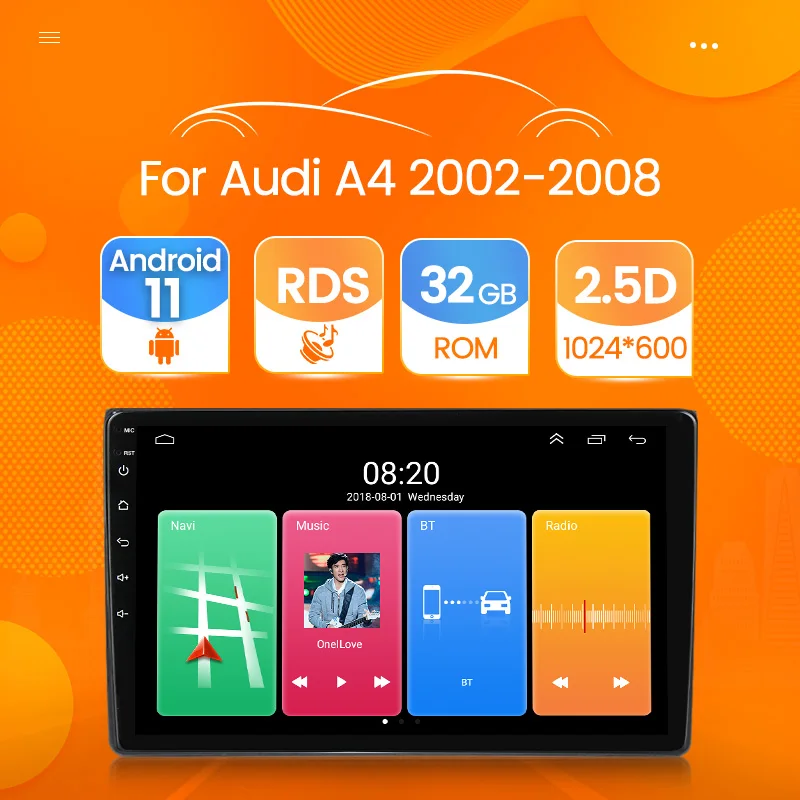 Автомобильный мультимедийный плеер AHD1024x600 стерео система на Android 10 с GPS Wi Fi BT SWC для