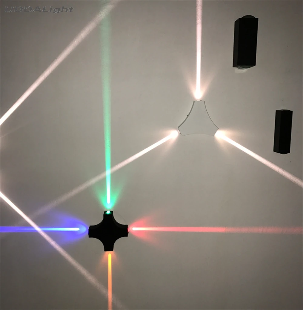 Крест водонепроницаемый настенный светильник для улицы 12 Вт Cree черный белый IP65