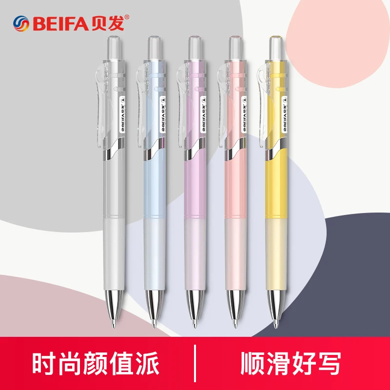 

5pcs Press Gel Pen K36S Water Student Test Carbon Black Water-based Signature Core 0.5mm Press Type Bullet Ballpoint Pen Work