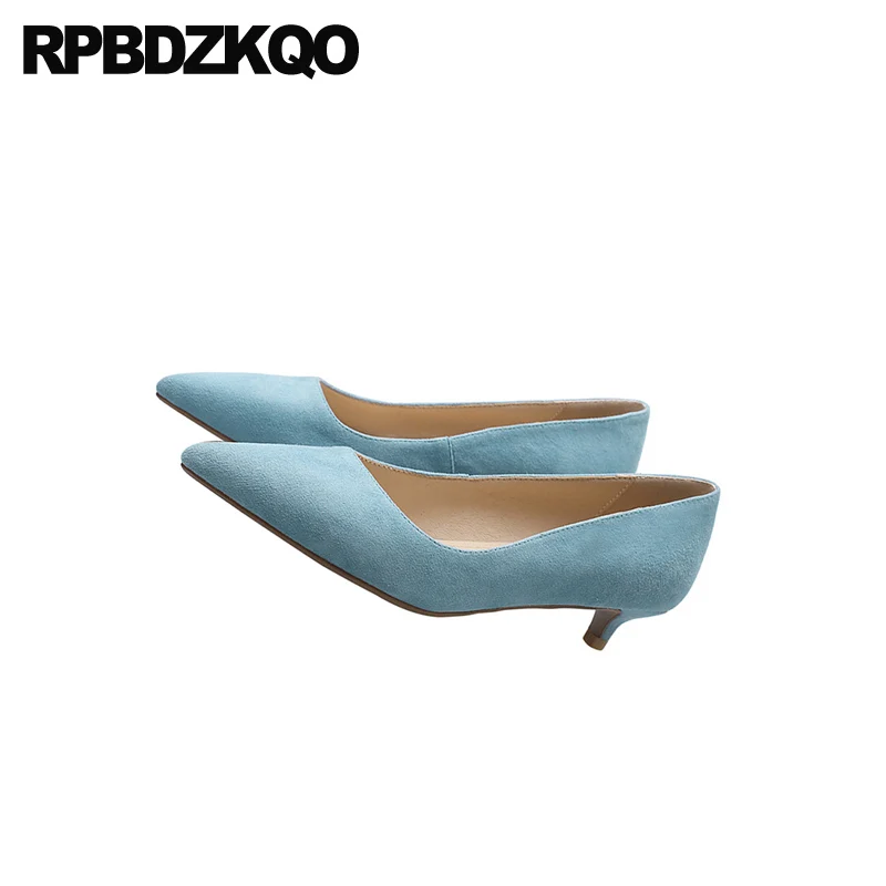 Женские модельные туфли на шпильке роскошные дизайнерские из натуральной замши