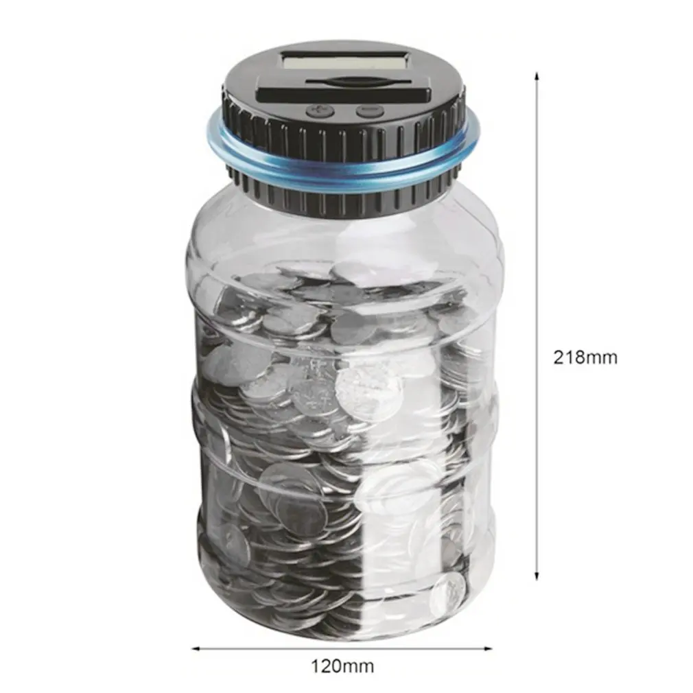 

LCD Display Money Box Electronic Digital Counting Coin Bank Money Saving Box Jar Counter Bank Box Best Gift