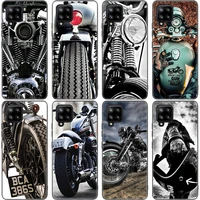 vintage motorcycle case for samsung galaxy a12 a02s a22 a32 a52 a72 a71 a51 a41 a31 a21 a11 a50 a70 a10s a20s black soft cover