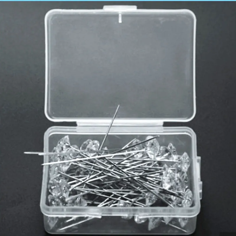 50 шт. блестящие алмазные булавки со стразами Свадебные бутоньерка для цветочного