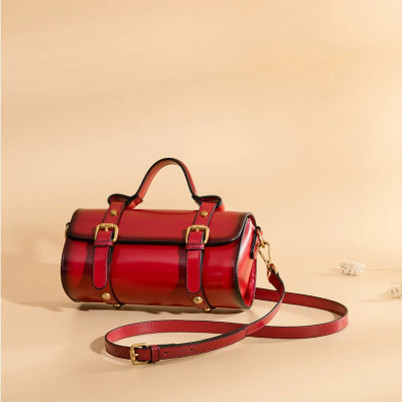 Новинка 2019 женская сумка из коровьей кожи через плечо Повседневная на одно Ретро