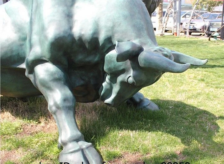 free shipping Western Folk Bronze Copper Art Sculpture Bullfighting Bull Cow Cattle OX Statue | Дом и сад