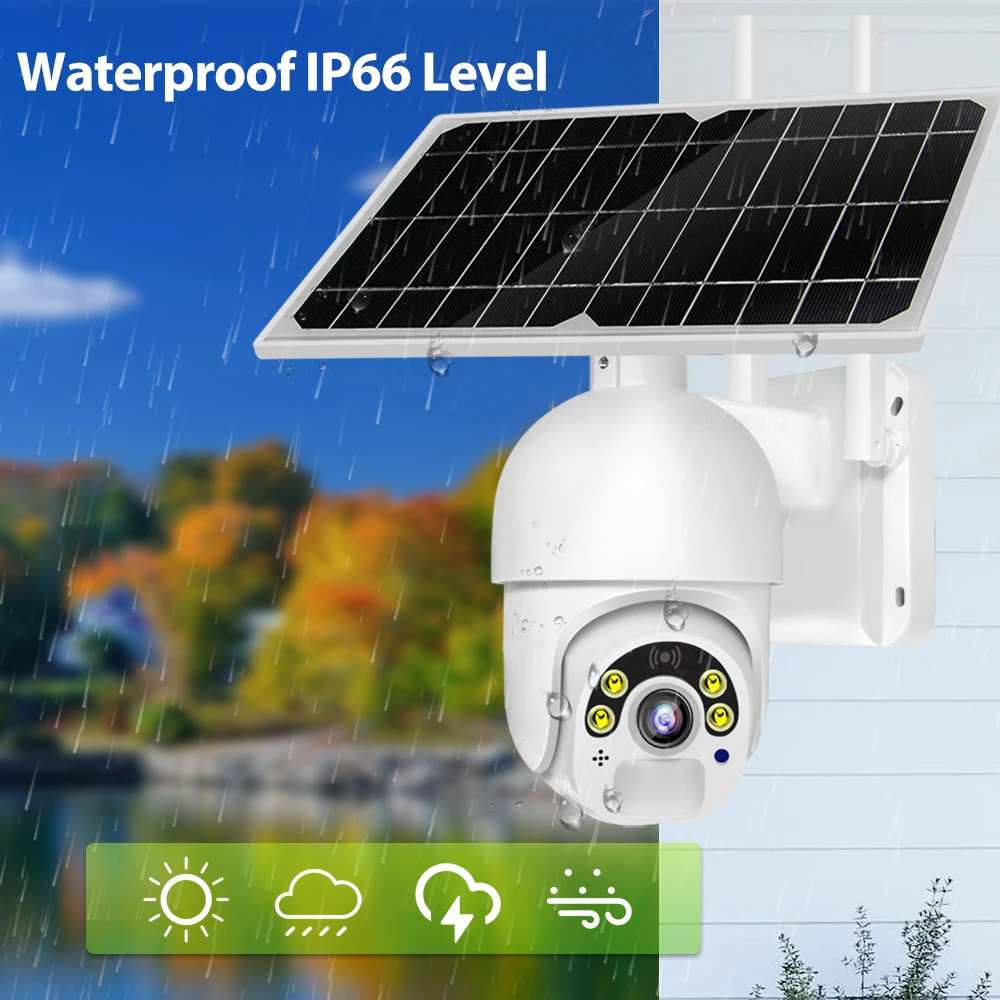 IP-камера наружная беспроводная со встроенным аккумулятором 4G Sim-картой 1080P |