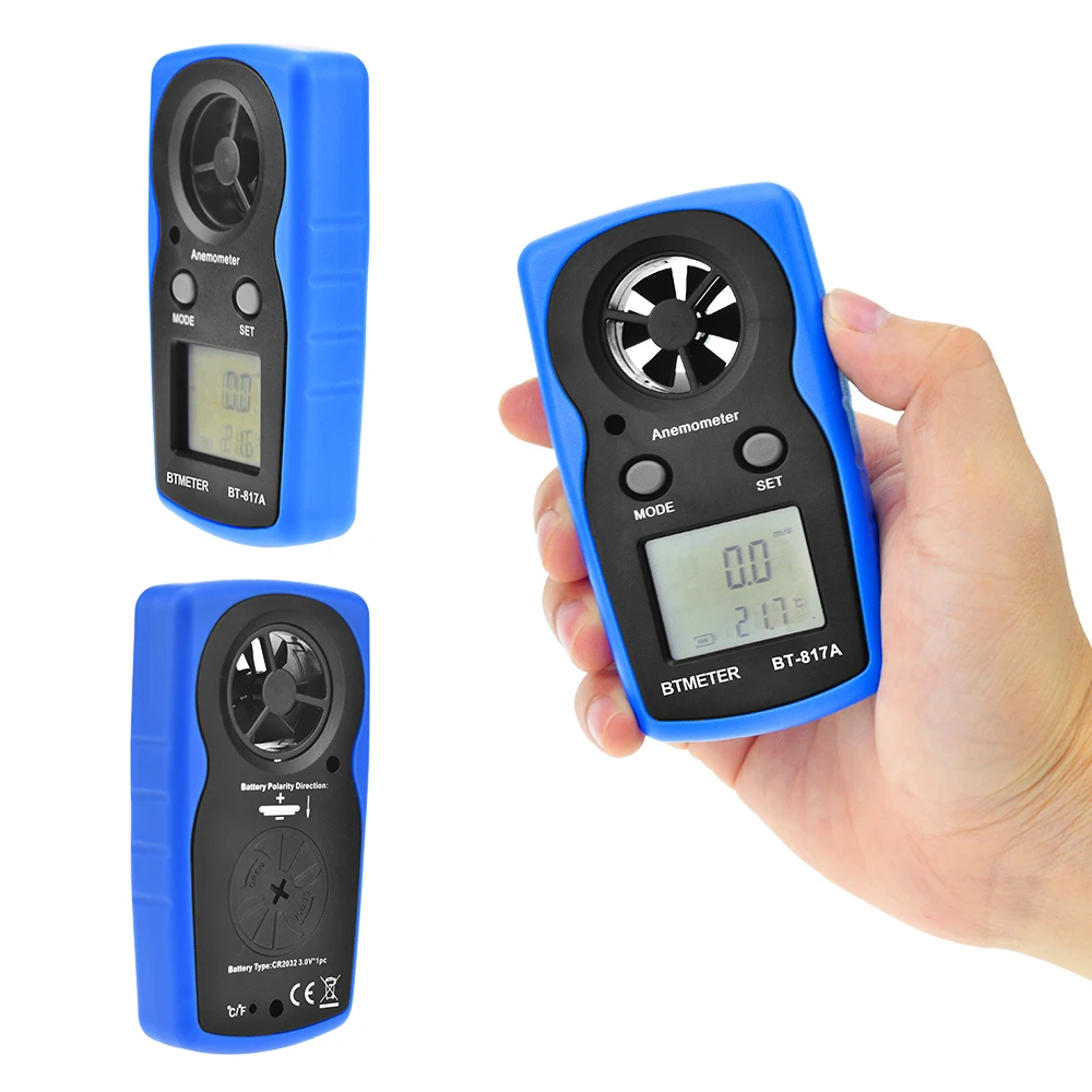 HoldPeak HP-817A Digital Anemometer 30m/s LCD Wind Speed Measurement Device Handheld Anemometro Measure tools | Измерительные