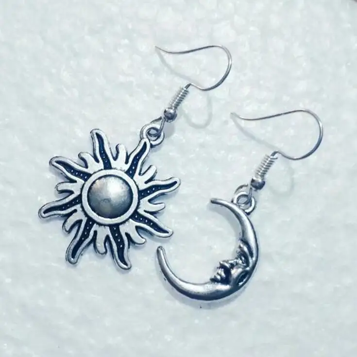 Серьги-подвески с полумесяцем/солнцем Луной/солнцем 1 пара | Украшения и