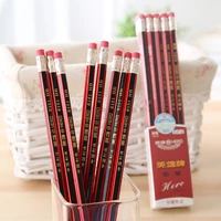korea stationery child hb pencil with rubber pencil free shipping