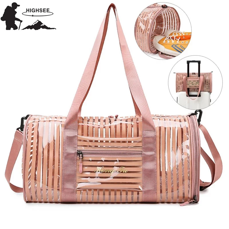 Спортивная сумка из ПВХ прозрачная спортивная для плавания водонепроницаемая в