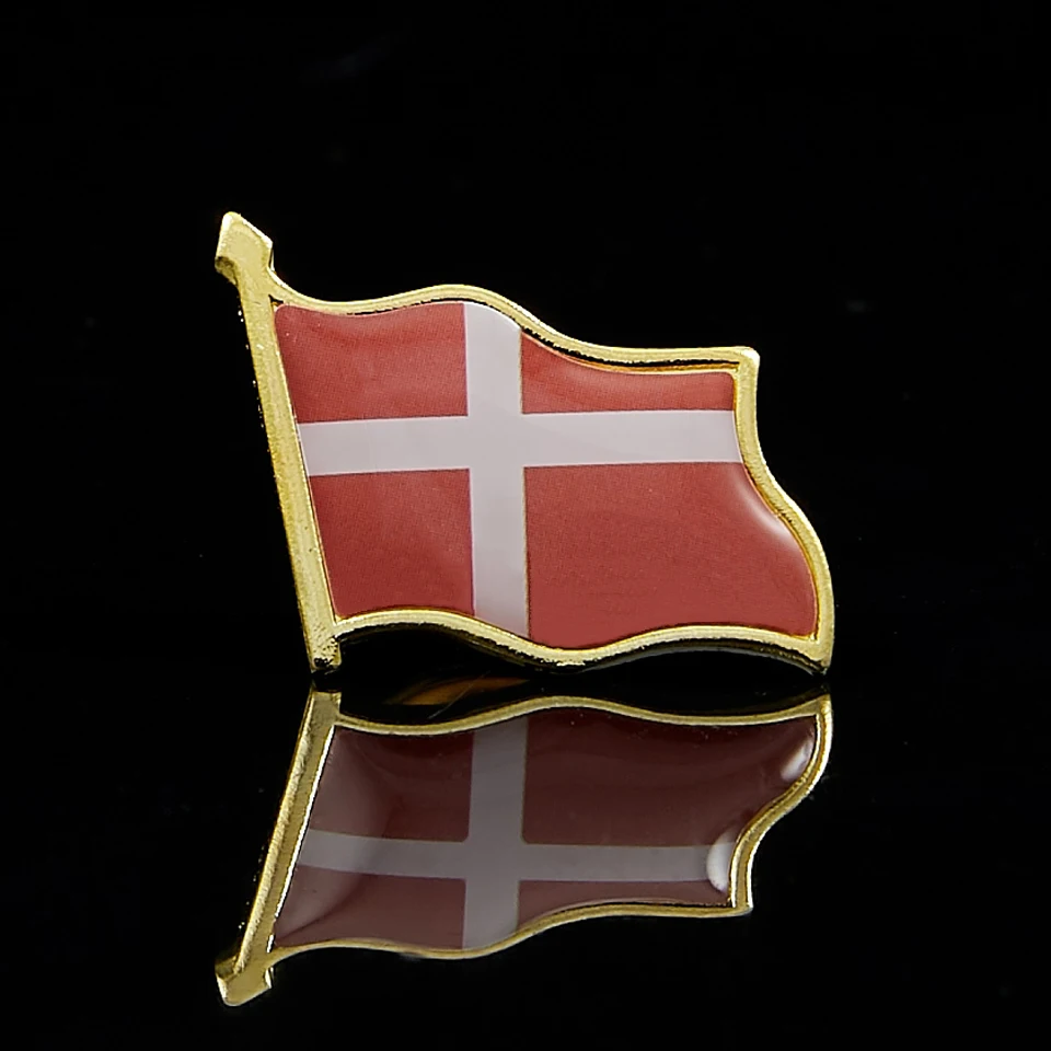 Дания развевающийся эпоксидный флаг Нагрудный значок брошь одежда/шляпа/галстук аксессуары