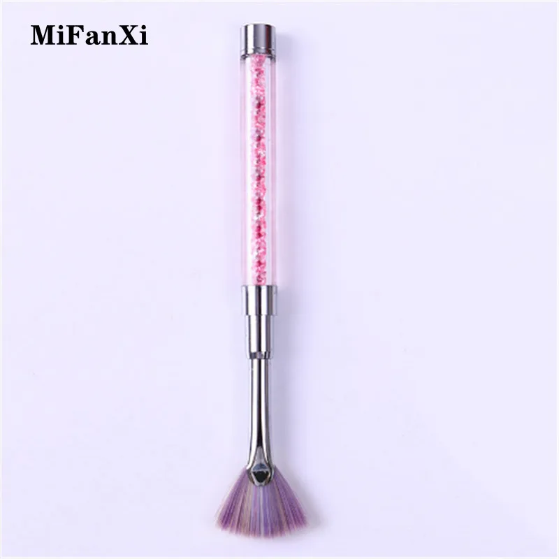 

Nail Art Brush Fan Shape Painting Drawing Cleaning Dust Glitter Powder Remover Pen Gradient Acrylic Rhinestone Tip Manicure Tool