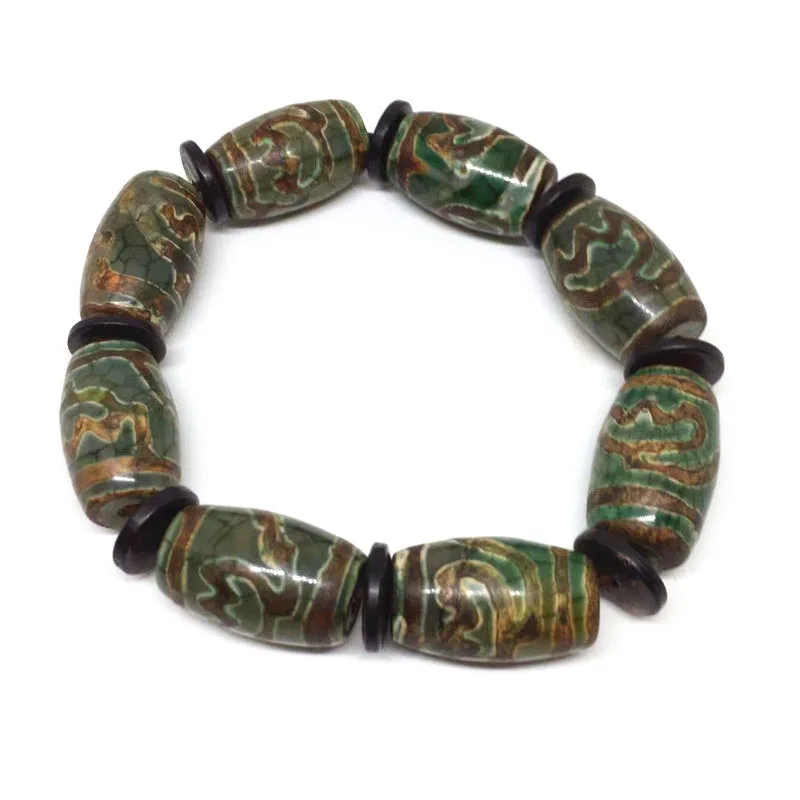 Новый дизайн эластичные узоры лотоса агат натуральный для мужчин и женщин