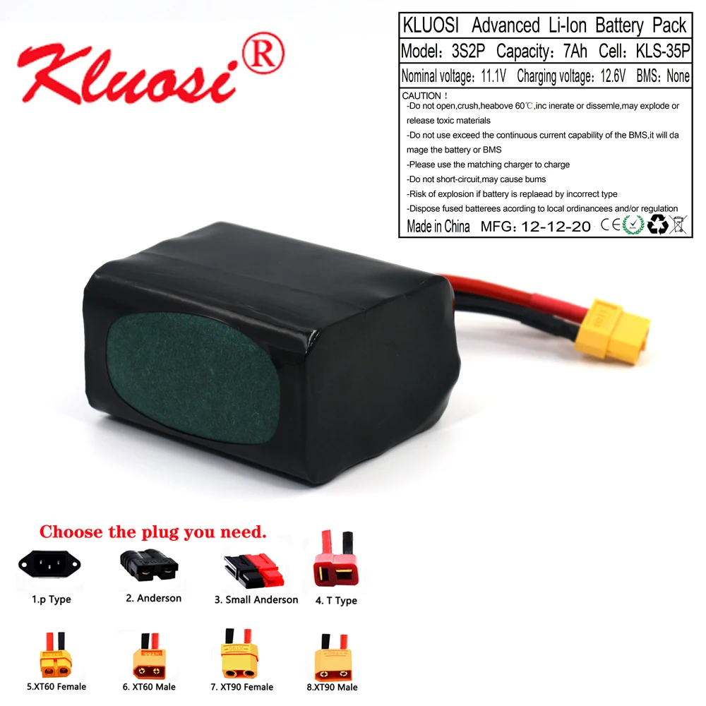 kluosi 3s2p 12v 7ah высокое ёмкость бла бесп