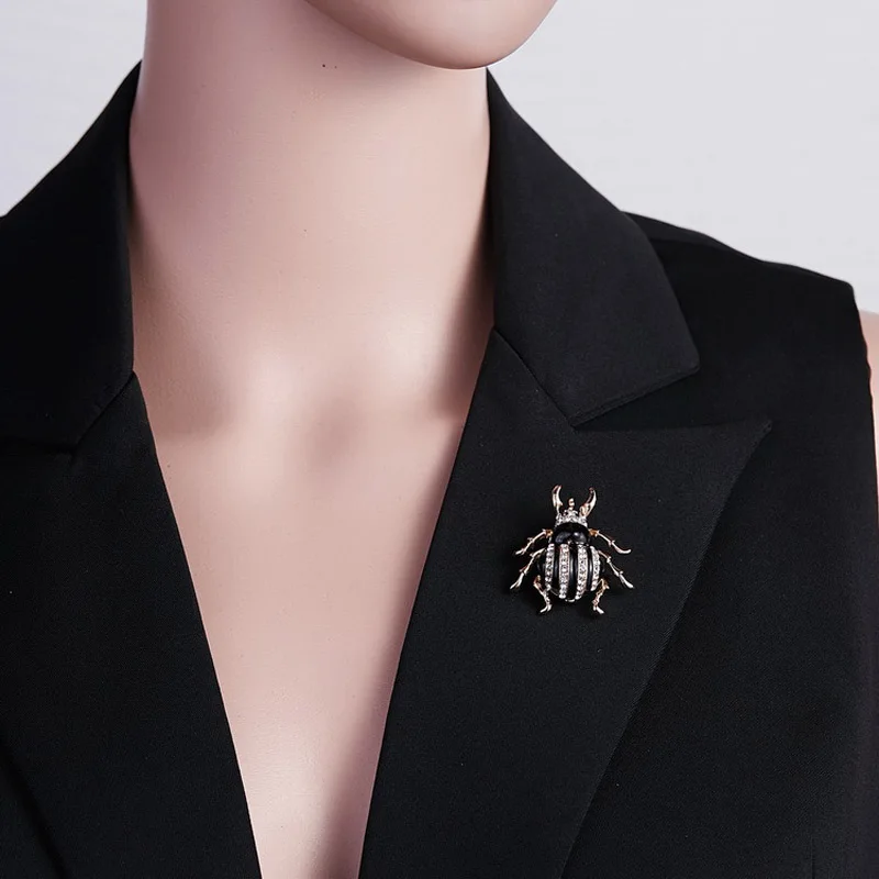 Dream конфетного цвета креативные стразы броши в форме жуков для женщин черной