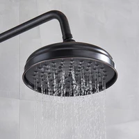 black brass shower head top over head water saving bathroom shower sprayer rainfall shower heads
