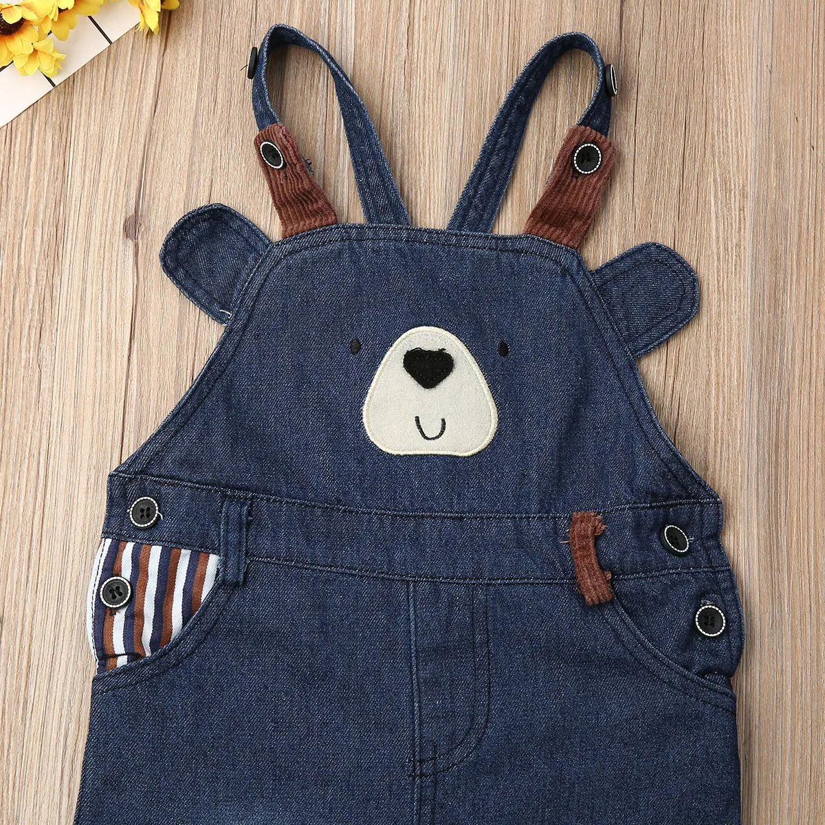 Ползунки 2019 г. Одежда с медведем для маленьких мальчиков и девочек Комбинезон Romepr