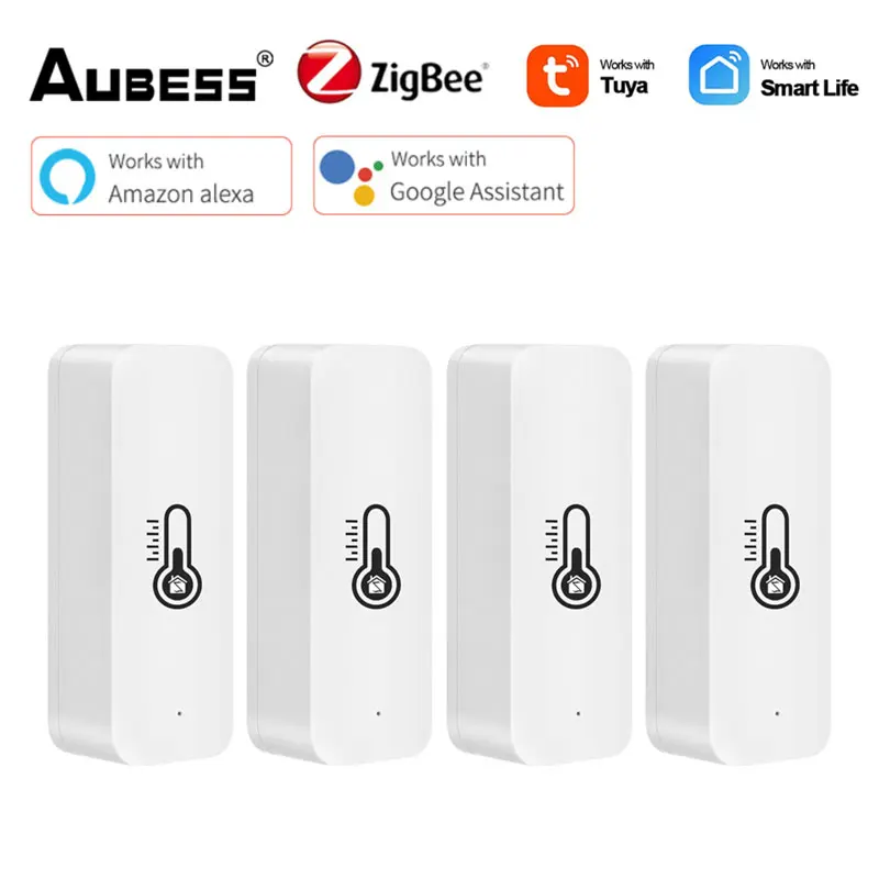 Датчик температуры и влажности Tuya Zigbee сенсорный прибор с питанием от