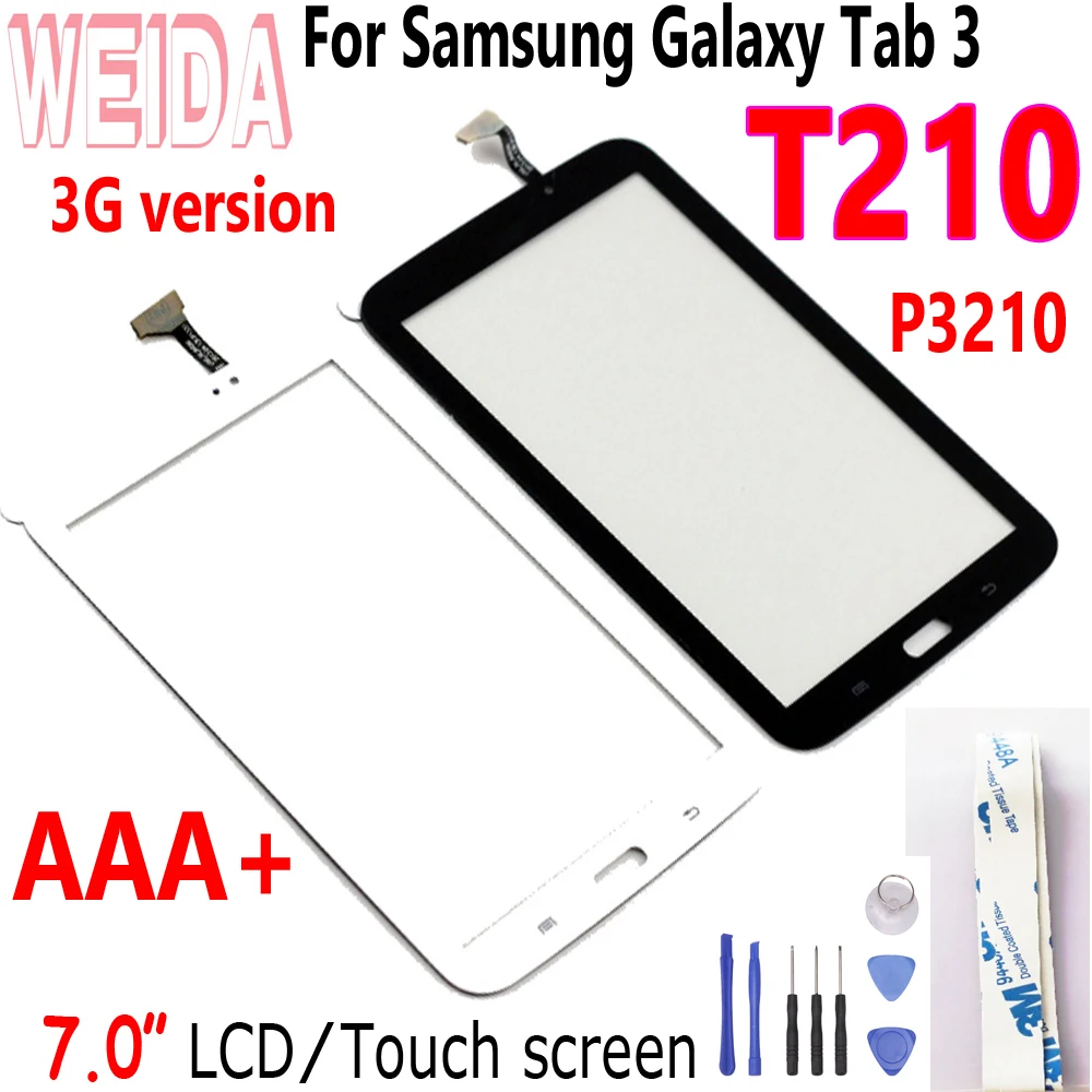 WEIDA/LCD Замена 7 "для Samsung GALAXY Tab 3 0 SM T210 3G ЖК дисплей сенсорный экран отдельно t210 BP07WS