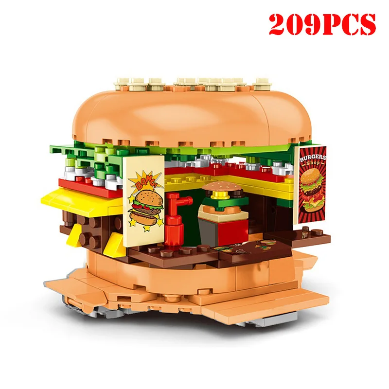 Конструктор вид на улице гамбургер мороженое пищевой магазин архитектура