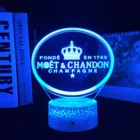 Светодиодный ночсветильник с дистанционным управлением, 3D ночсветильник на батарейках для бара, декор для комнаты, меняющая цвета настольная лампа