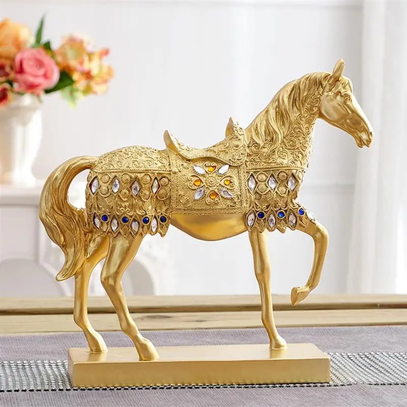 

Horse Statue Figure Sculpture Statue House Decoration Home Office Table Decor Ornament for Living Room Bedroom Desktop