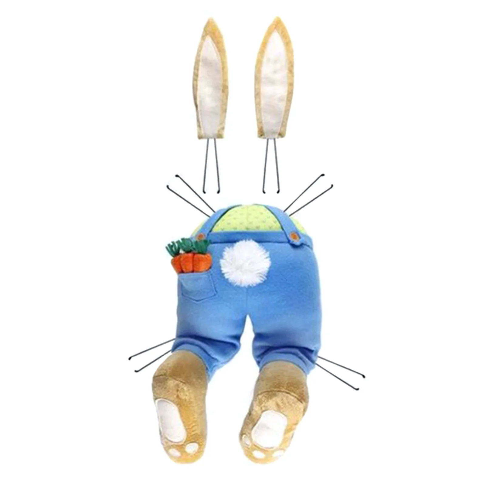 

Easter Rabbit Wreath Decor for Front Door Easter Bunny Shape Garland Wall Decor Easter Decor PAK5