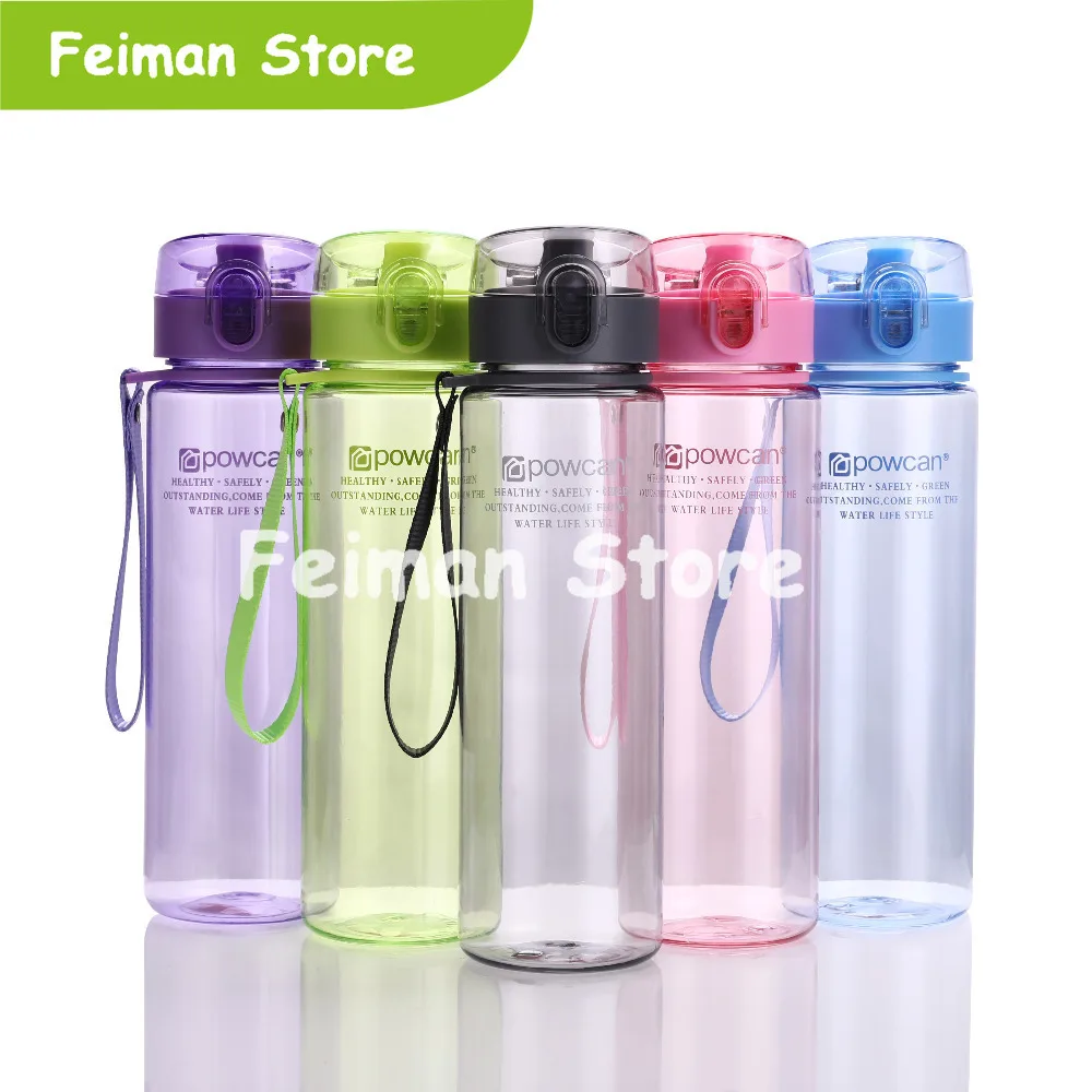 Water Bottle 560ML 400ML Plastic Drinkware Tour Outdoor Sport School Leak Proof Seal Climbing Bottles | Дом и сад