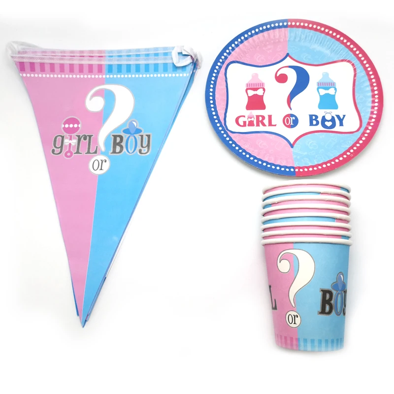 50 шт./лот Happy Baby Shower события вечерние мальчик или девочка чашки тарелки Дети