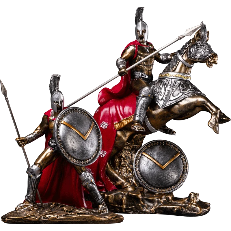 

Креативное украшение для автомобиля, мужские фигурки героев в стиле ретро, Спартанские фигурки, аксессуары для украшения дома, украшения дл...